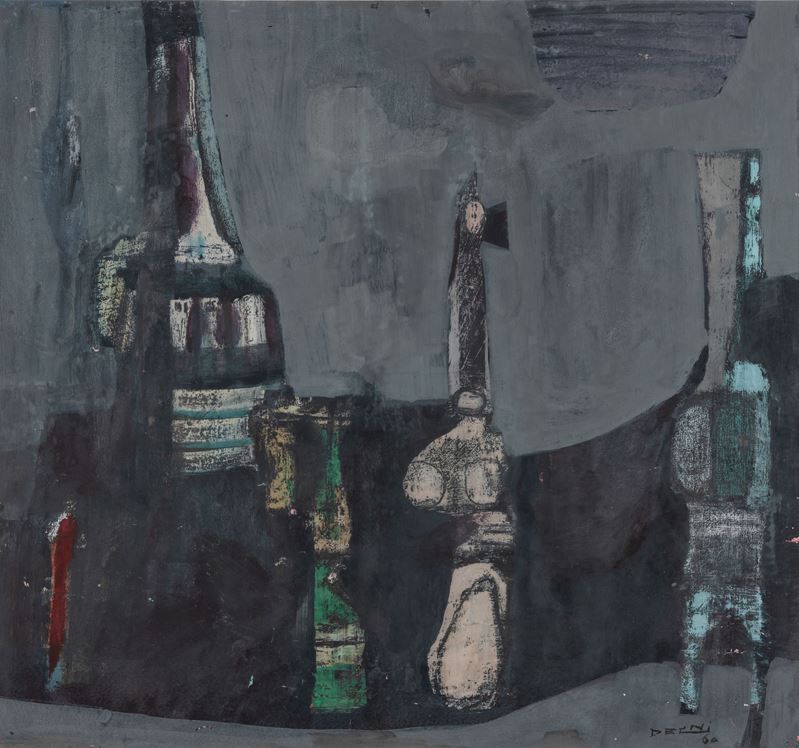 Enzo Degni : Senza titolo  (1960)  - olio su tela - Asta Opere del XIX e XX secolo - Cambi Casa d'Aste
