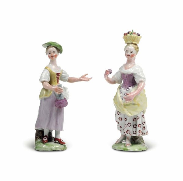 Two figurines of commoners Venice, Cozzi Manufacture, c. 1780