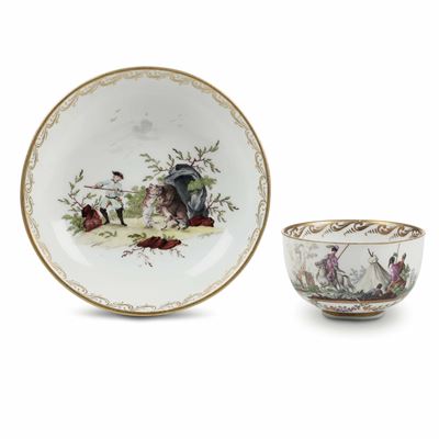 Una Tazza e un Piattino Vienna, Manifattura Imperiale, 1760 Circa