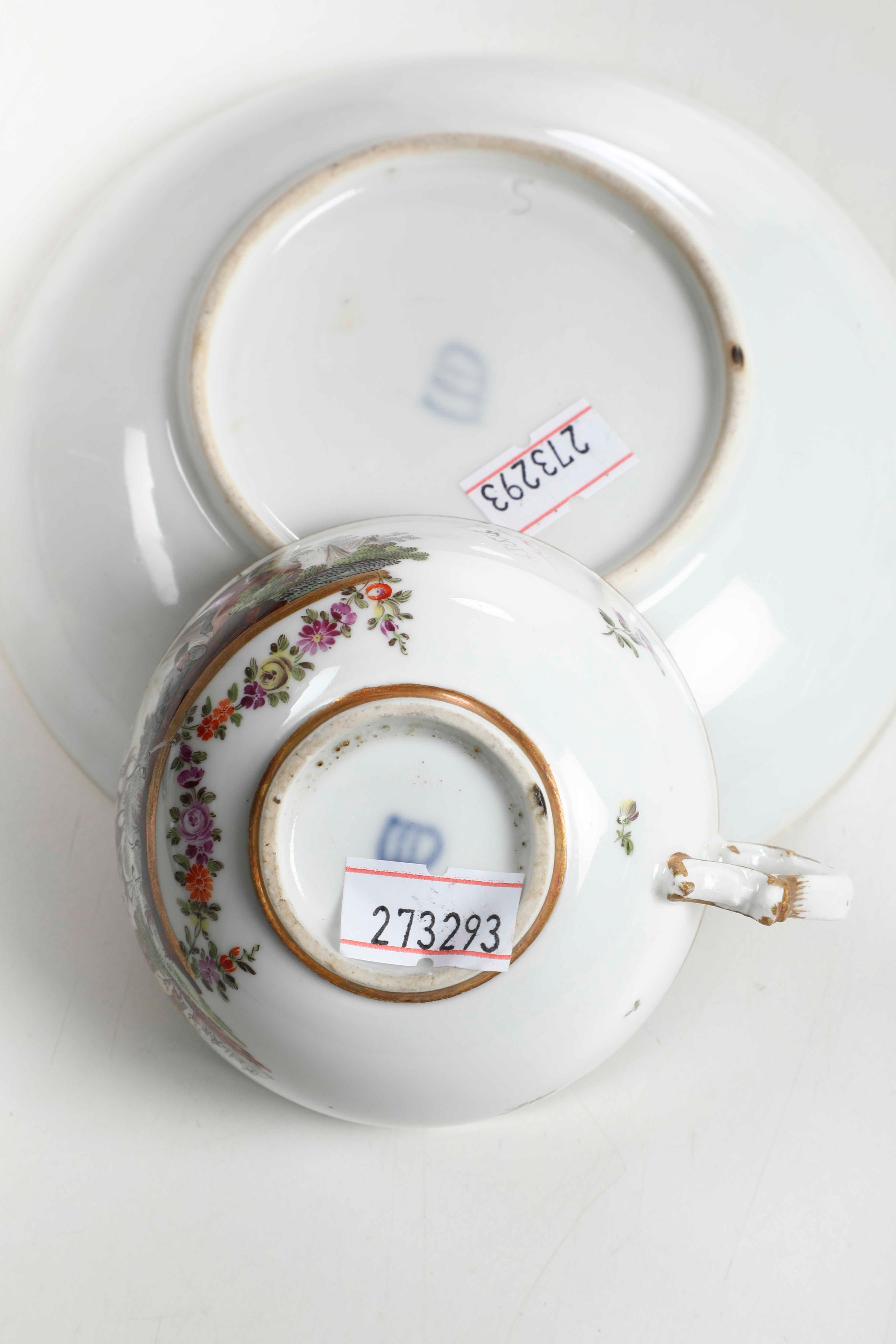 Una Tazza e un Piattino Vienna, Manifattura Imperiale, 1760 Circa