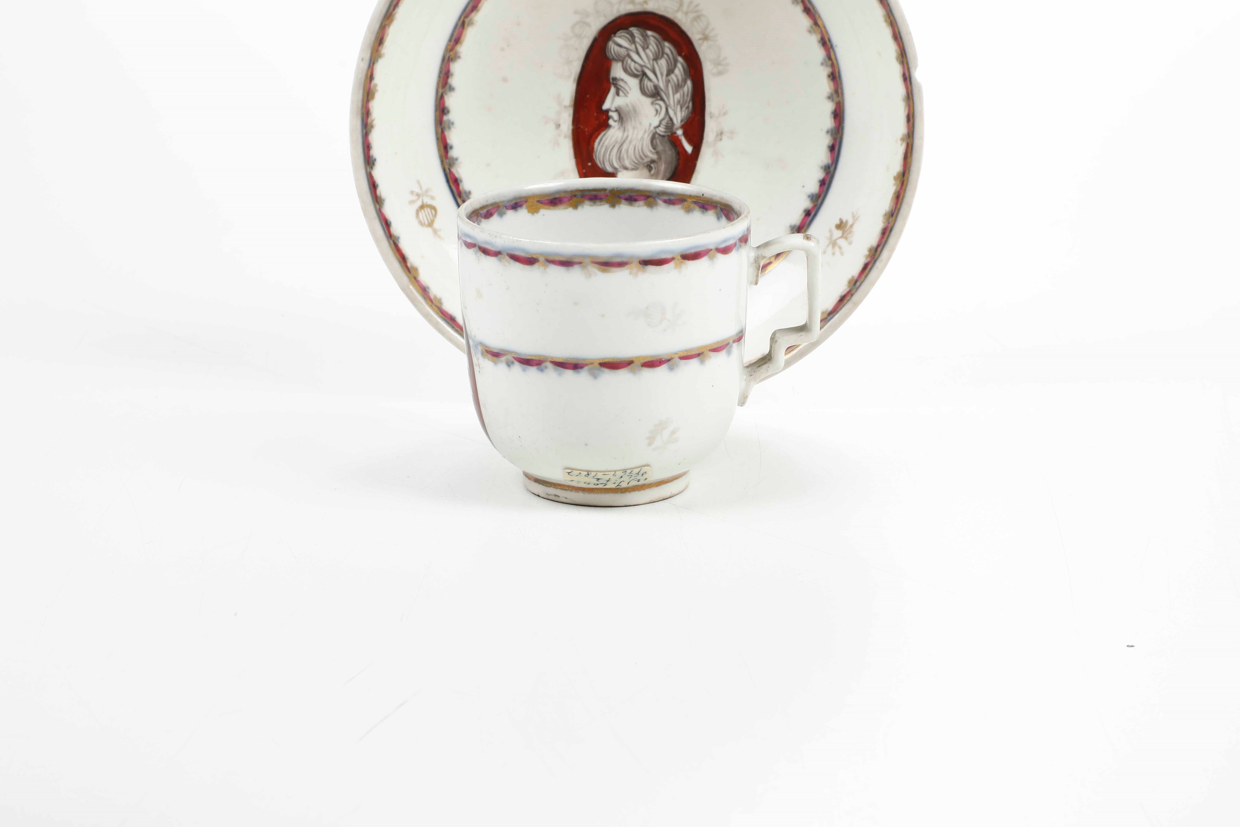 Tazza con Piattino.vienna, Manifattura Imperiale, Terzo Quarto del XVIII Secolo.