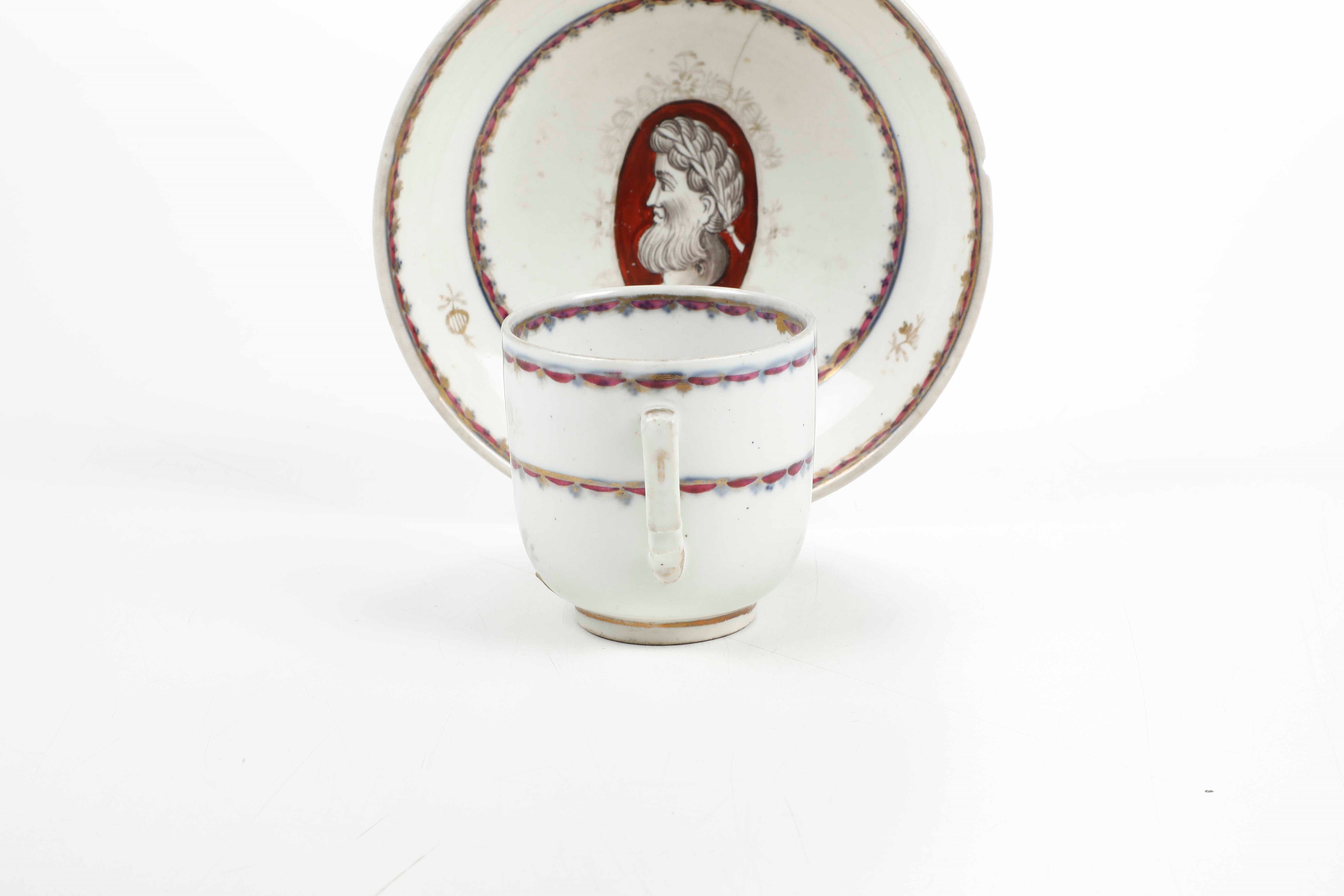Tazza con Piattino.vienna, Manifattura Imperiale, Terzo Quarto del XVIII Secolo.