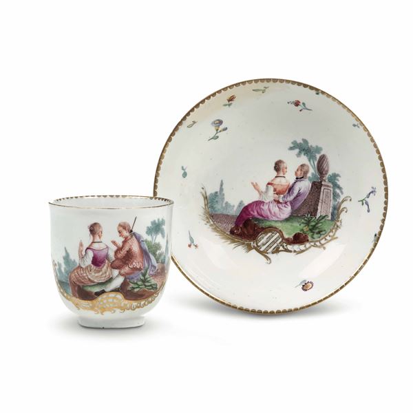 Cup and saucer Germany, Frankenthal Manufacture, circa 1762-1770