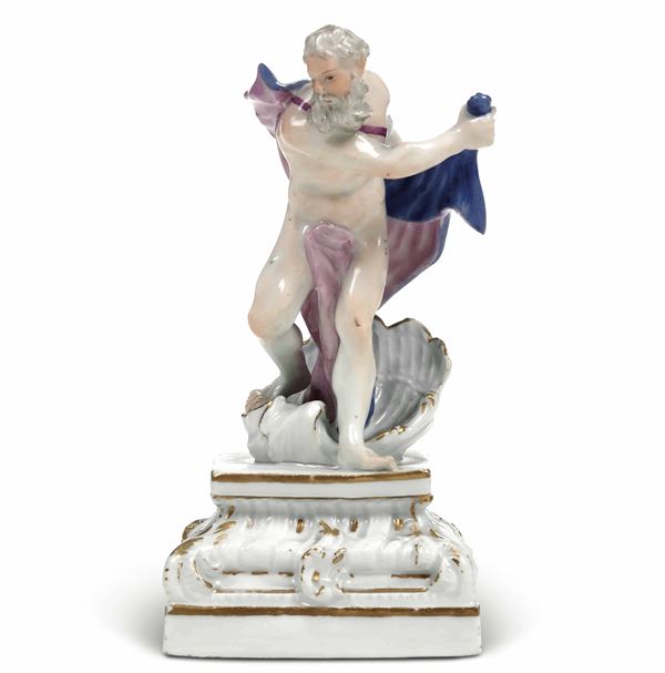 Figurina di Nettuno Meissen, 1750 circa