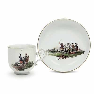 Tazza con Piattinomeissen, 1750 Circa
