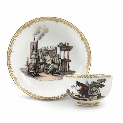 Tazza con Piattinomeissen, 1745-1750