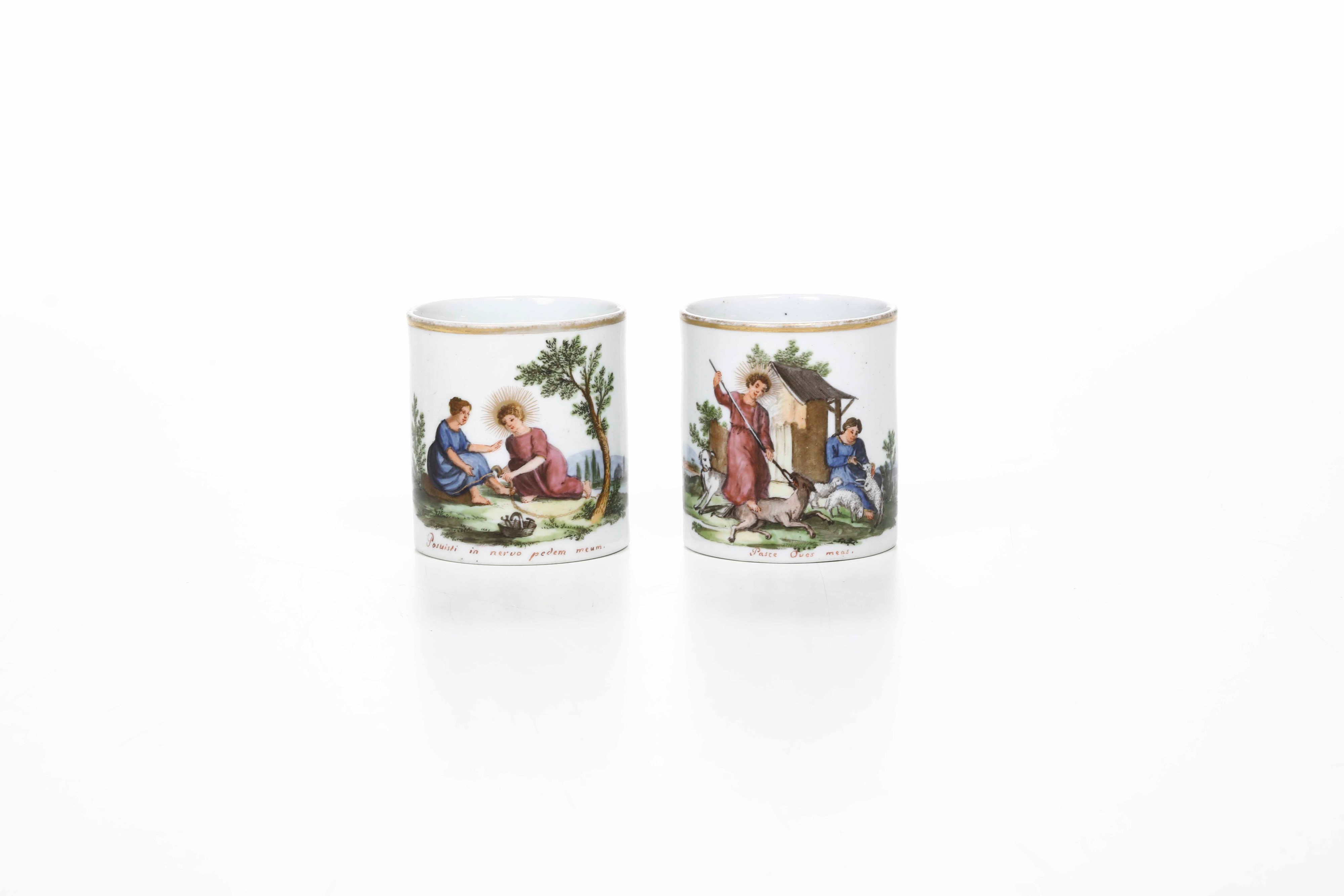 Coppia di Rare Tazzinetreviso, Fontebasso, Fine del XVIII Secolo