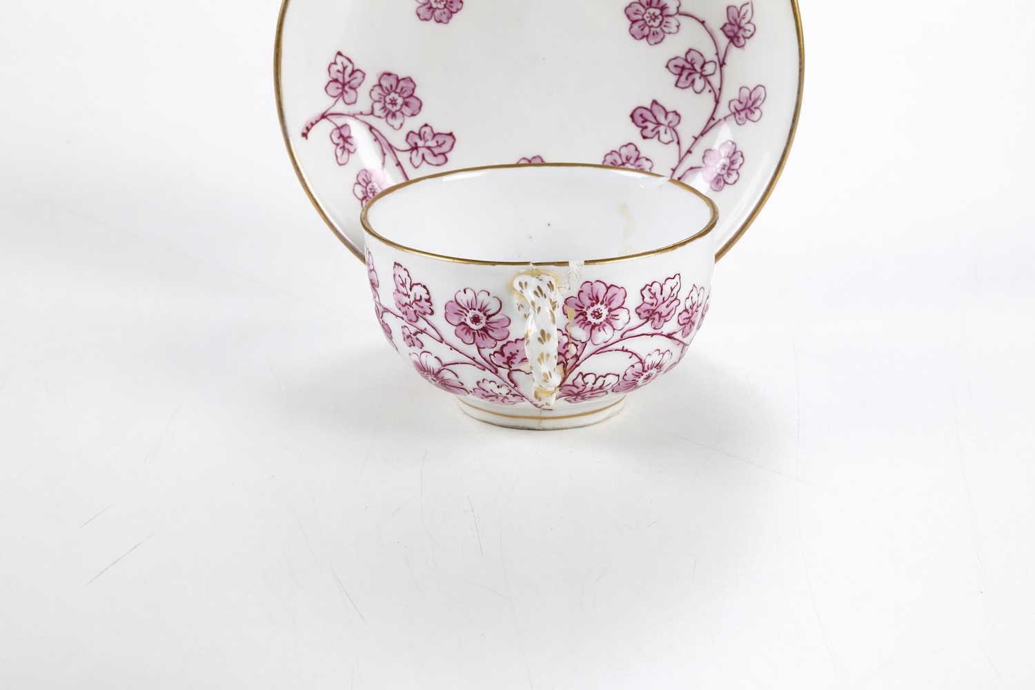 Tazza con Piattino.germania, Manifattura di Nymphenburg, 1750-1775 Circa.
