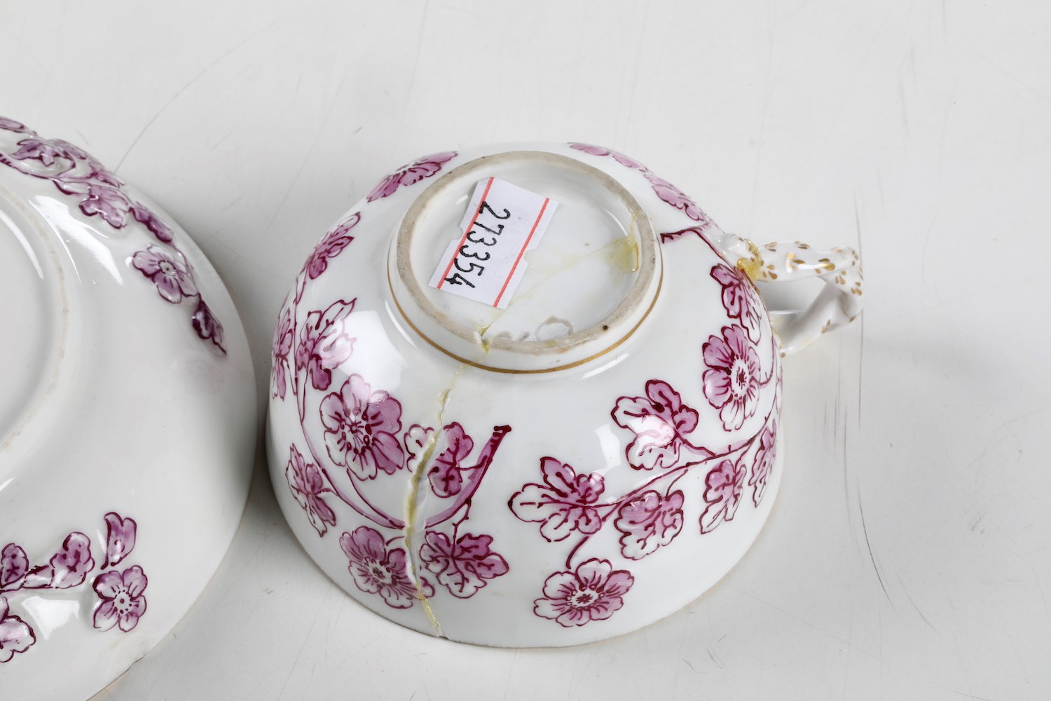 Tazza con Piattino.germania, Manifattura di Nymphenburg, 1750-1775 Circa.