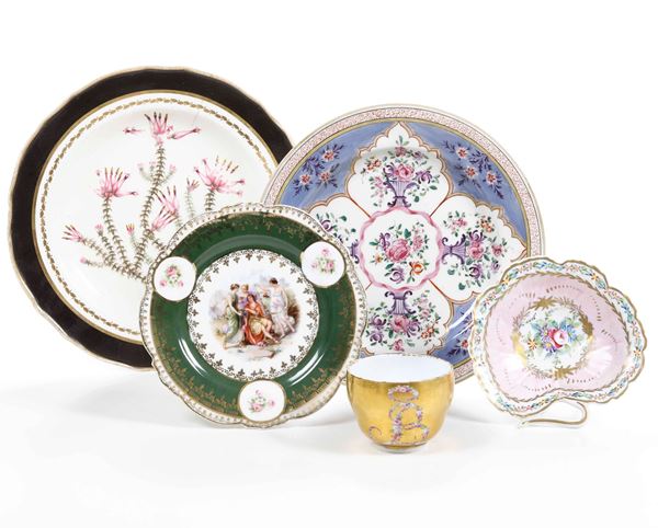 Lotto di porcellane diverse Inghilterra, Germania, Russia, XVIII-XX secolo