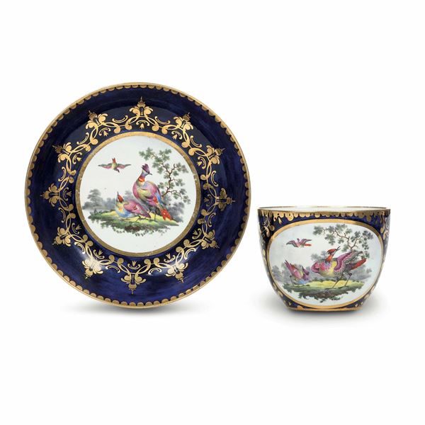 Cup and saucer England, Worcester manufactory, c. 1770-1780  