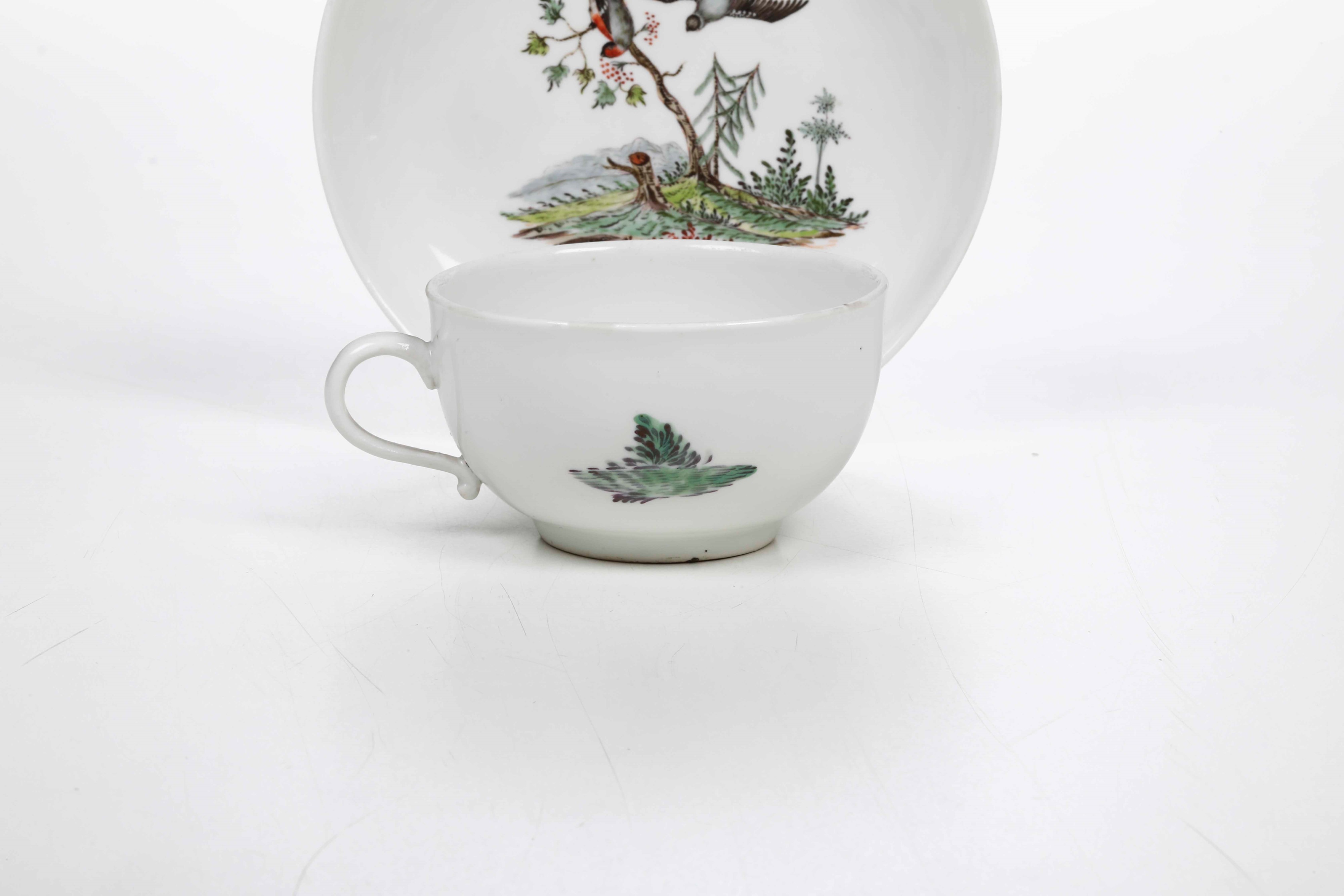 Tazza con Piattino.germania, Manifattura di Ansbach, 1765 Circa.