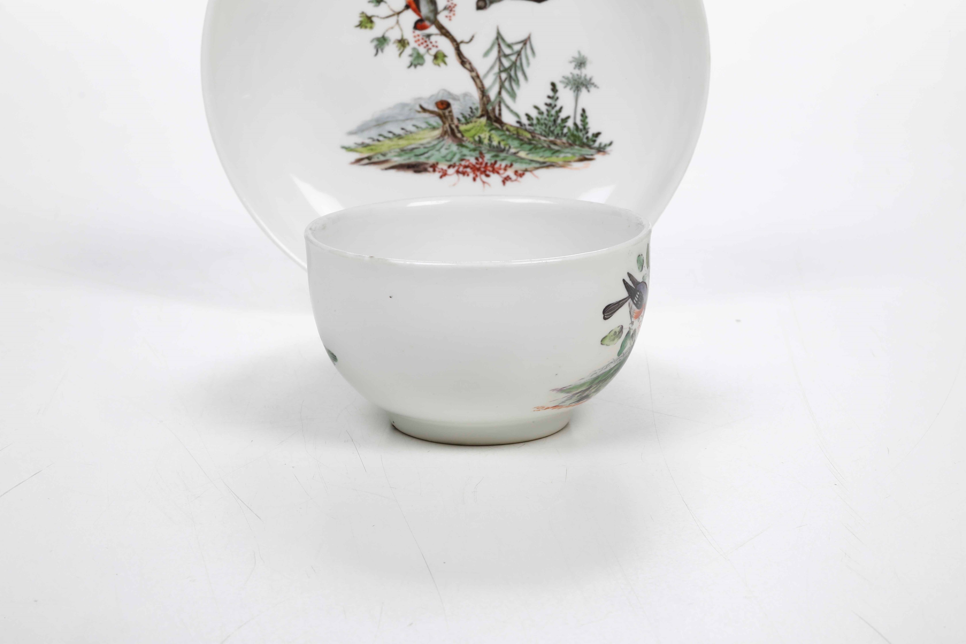 Tazza con Piattino.germania, Manifattura di Ansbach, 1765 Circa.