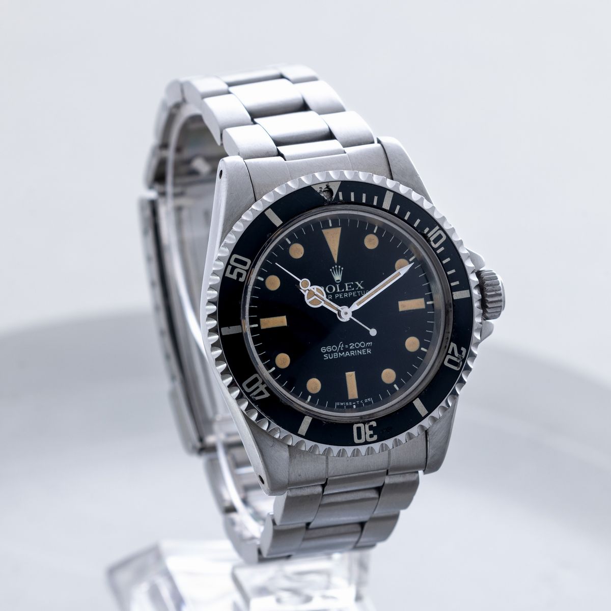 Rolex - Submariner 5513 in Acciaio con Quadrante Nero Pallettoni Mark II, Movimento Automatico, G...
