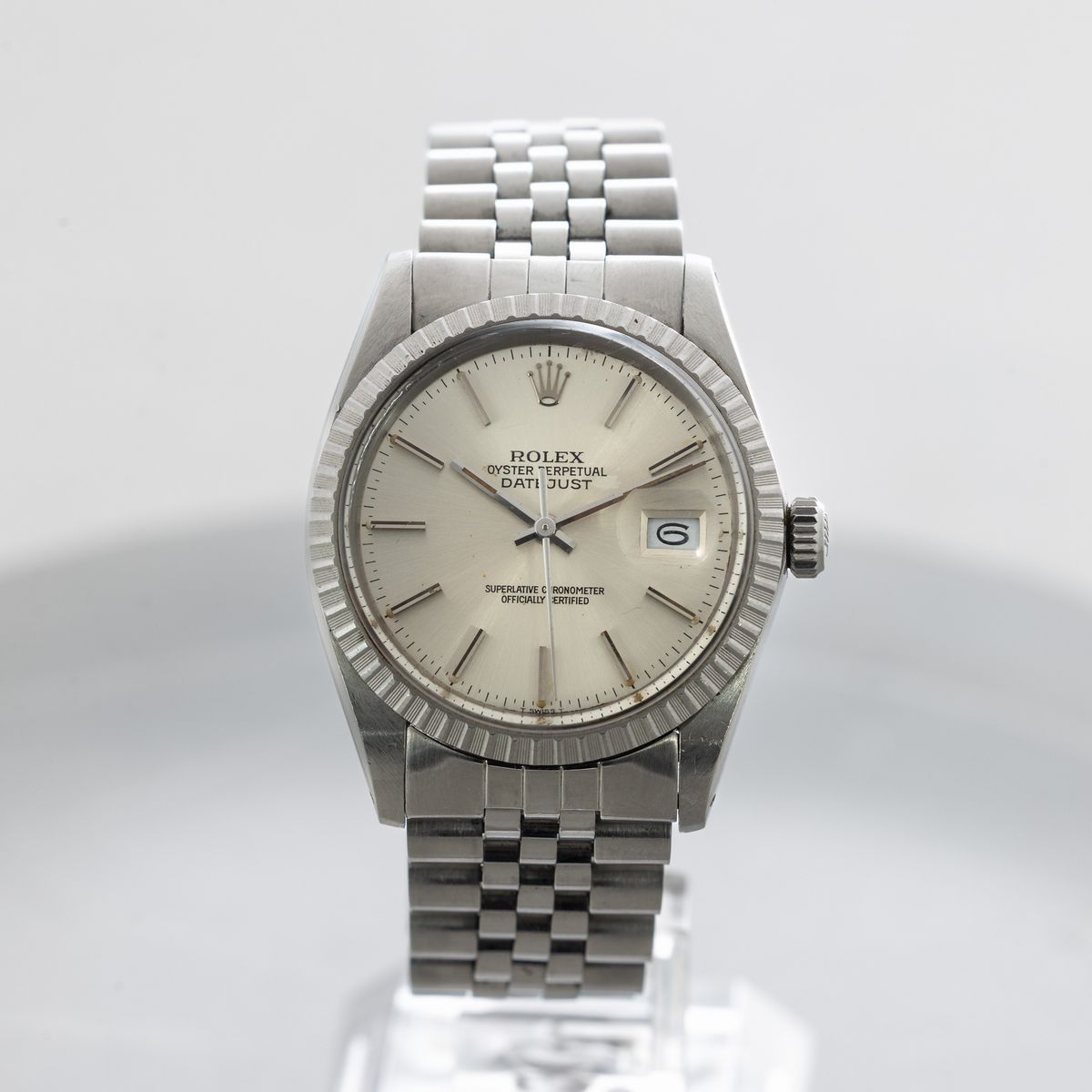 Rolex - Datejust Ref 16030 in Acciaio con Ghiera Godronata, Bracciale Jubilee, Quadrante Argentè ...