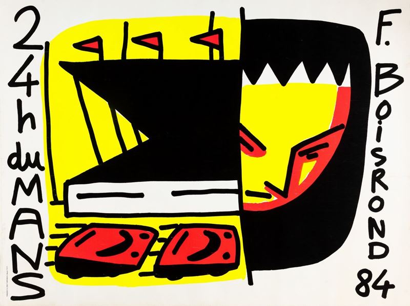 Keith Haring &amp; Boisrond Fran&#231;ois : 24 H du MANS 1984  - Asta POP Culture e Manifesti d'Epoca - Cambi Casa d'Aste