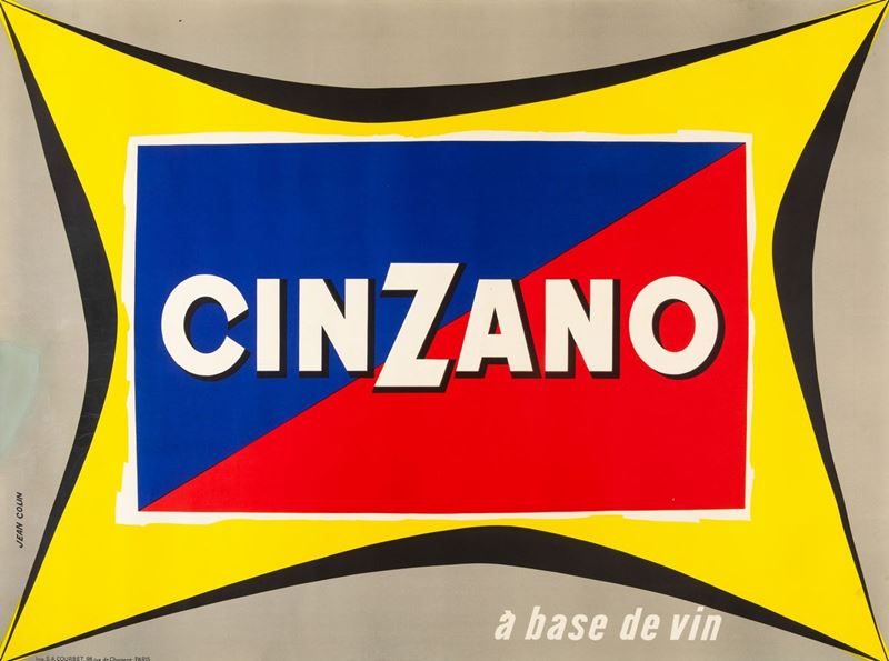 Jean Colin : Cinzano a base de vin  - Auction POP Culture and Vintage Posters - Cambi Casa d'Aste