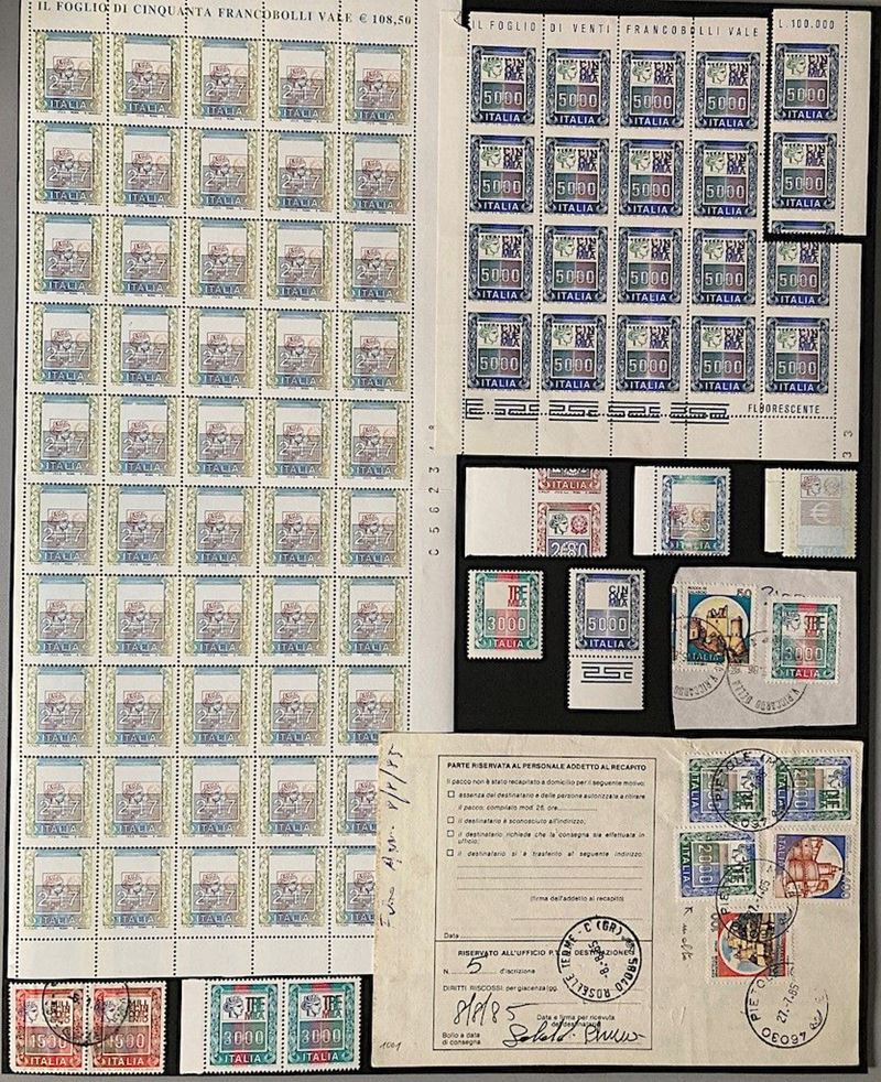 1979/2002, Repubblica, "Alti Valori", insieme di oltre 100 esemplari  - Auction Philately and Postal History - Cambi Casa d'Aste