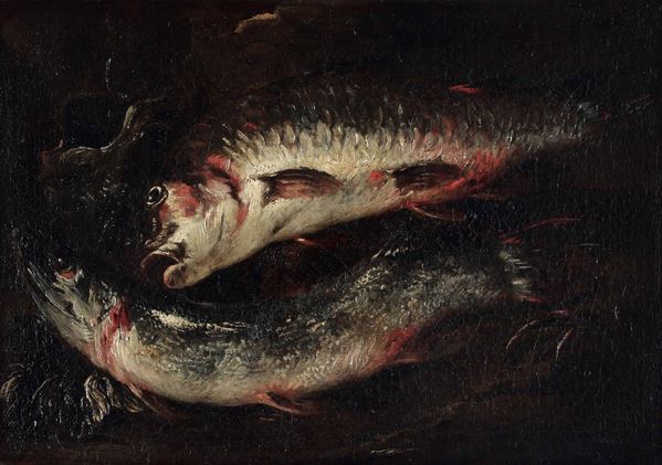 Felice Boselli,Giuseppe Recco - Natura morta con pesci