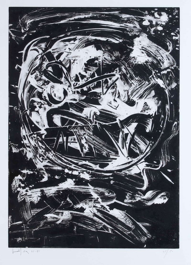 Emilio Vedova : Oltre 87-90  (1987-1990)  - acquaforte - Asta Prints and Multiples  [..]