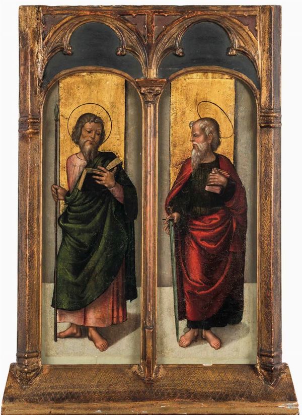 Giovanni di Pietro dello lo Spagna o Johannes Hispanus - San Paolo e San Tommaso