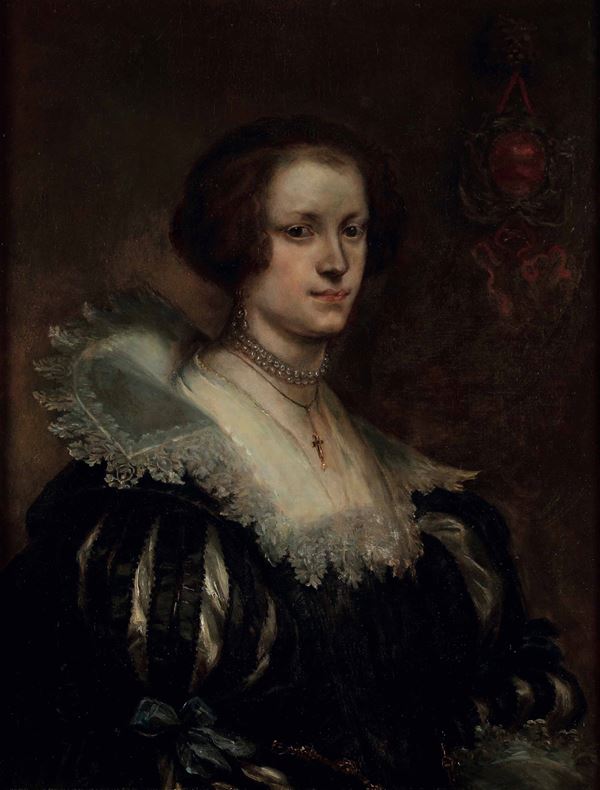 Antoon van Dyck - Ritratto femminile con stemma