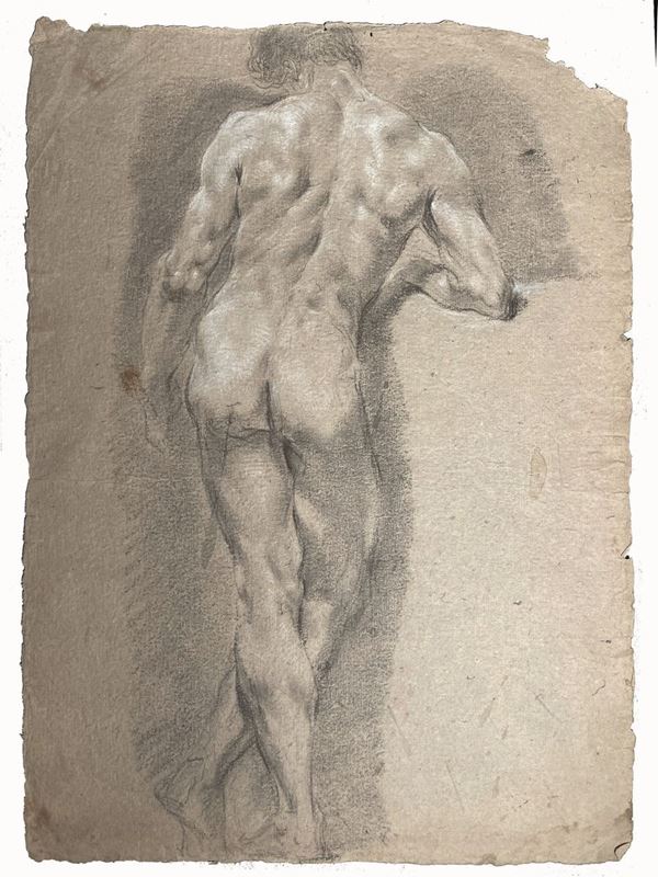Francesco Monti - Nudo virile di spalle