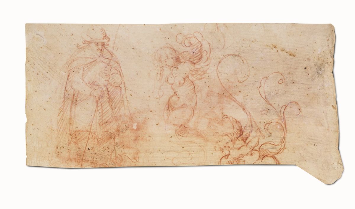 Scuola Francese del XVII Secolo S. Luigi dei Francesistudi di Figure e Decori a Grottesche