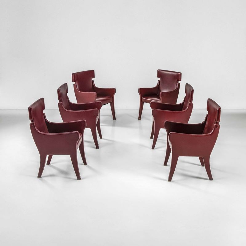 Ignazio Gardella : Sei poltrone imbottite mod. P10 R63  - Auction Fine Design - Cambi Casa d'Aste