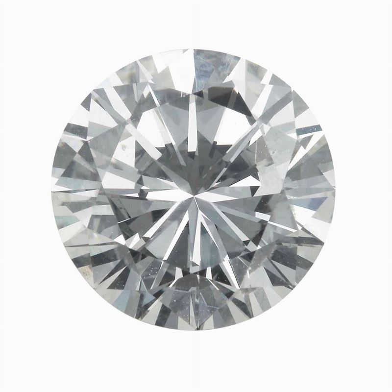 Diamante taglio brillante di ct 7.96, colore S-T, caratteristiche interne VVS2, fluorescence weak  - Asta Fine Jewels - Cambi Casa d'Aste