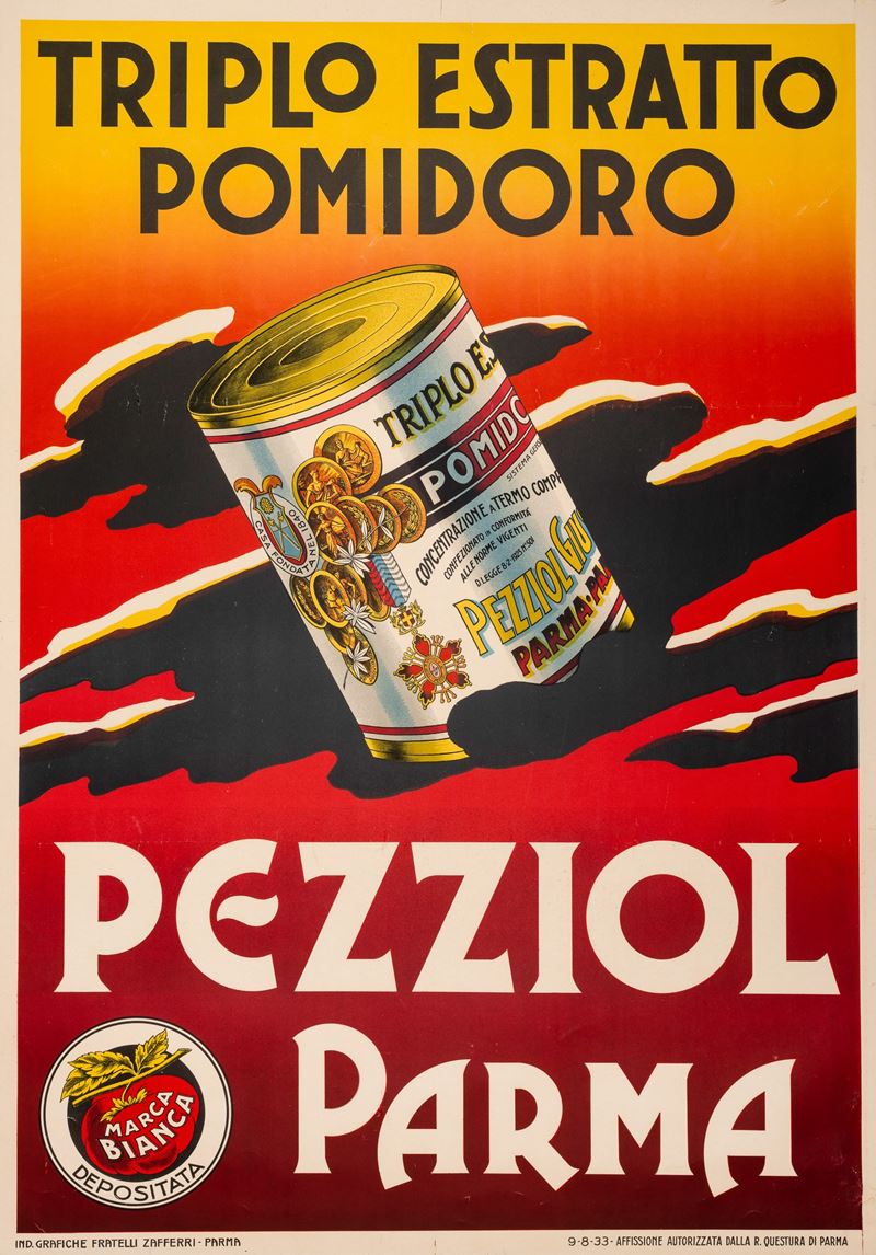 Freeman : Triplo Estratto Pomidoro - Pezziol Parma.  - Asta POP Culture e Manifesti d'epoca - Cambi Casa d'Aste