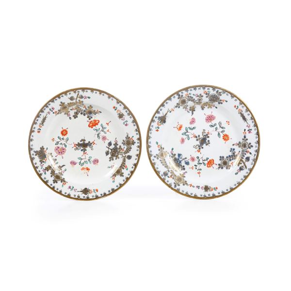 Coppia di piatti.  Vienna, metà del XVIII secolo.