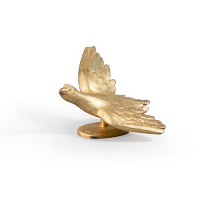 Colomba - scultura in bronzo dorato