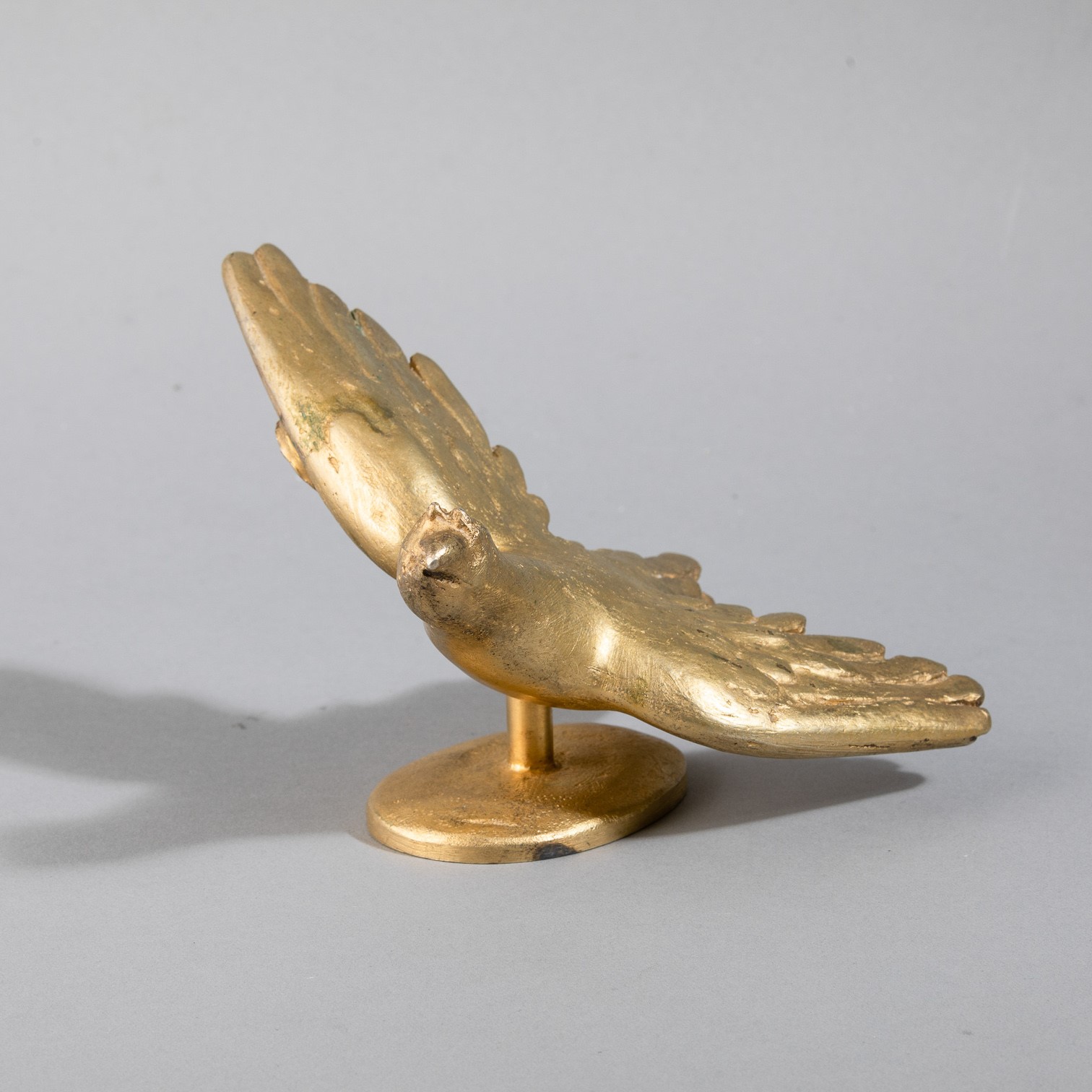 Giacomo Manzù - Colomba - scultura in bronzo dorato