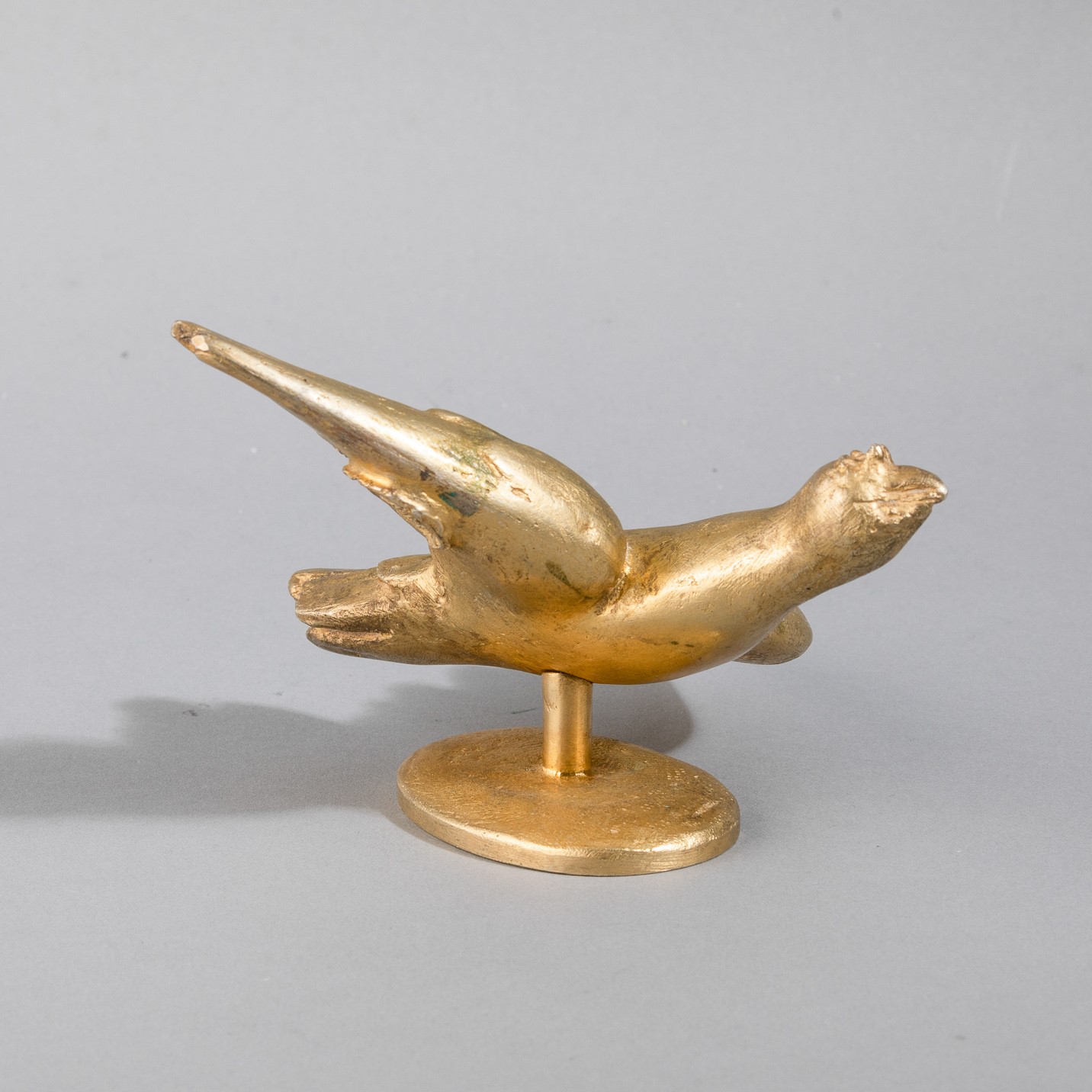 Giacomo Manzù - Colomba - scultura in bronzo dorato