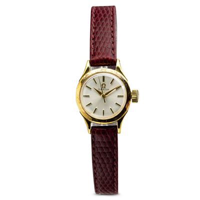 Omega Lady in Oro, Ref. 2572, Quadrante Argentè con Indici Applicati, Carica Manuale, Cinturino i...