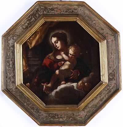 Scuola del XVII Secolo Madonna con Bambino e San Giovannino