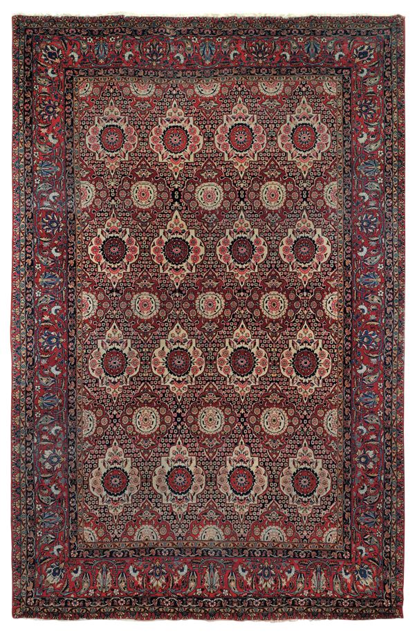 Elegante tappeto Kashan Dabir, Persia fine XIX inizio XX secolo