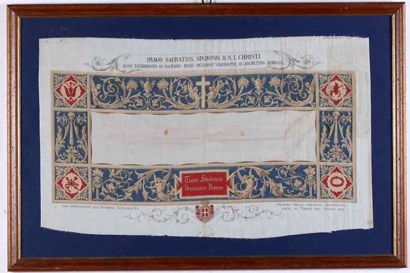 Immagine della Sacra Sindone  - Auction Antique - Cambi Casa d'Aste