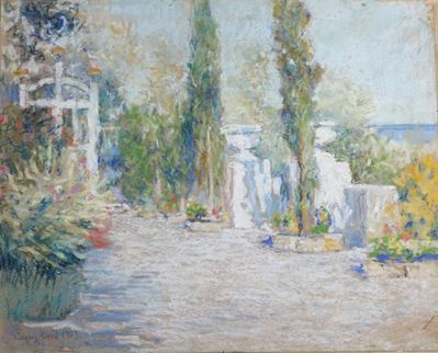 Pittore del XIX-XX Secolo Veduta di Giardino