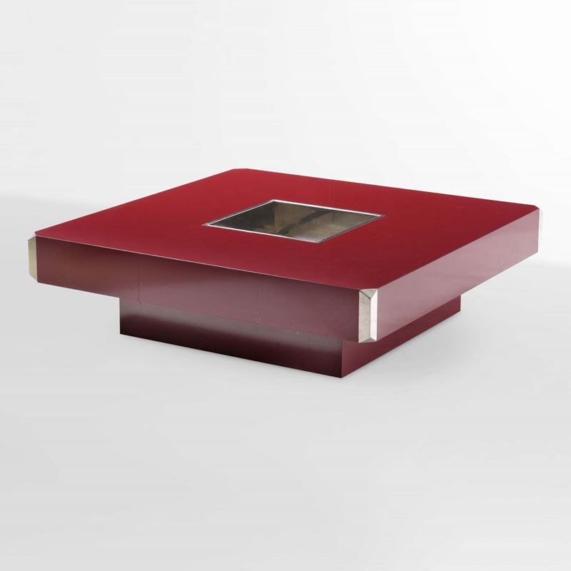 Willy Rizzo : Tavolo basso con vano contenitore  - Auction Design - Cambi Casa d'Aste