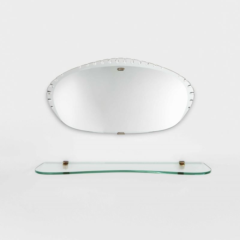 Max Ingrand : Specchiera in vetro con consolle<BR>  - Auction Fine Design - Cambi Casa d'Aste
