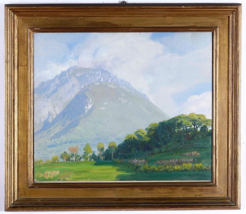 Giuseppe Didone : Paesaggio montano, 1937  - olio su tela - Asta Dipinti del XIX-XX secolo - Cambi Casa d'Aste