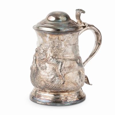 Tankard. Argento Fuso e Sbalzato. Londra 1756, Argentiere W.w.