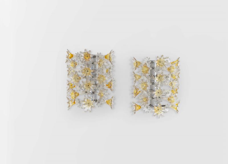 Toni Zuccheri : Coppia di lampade a parete mod. Esprit  - Auction Design Lab - Cambi Casa d'Aste