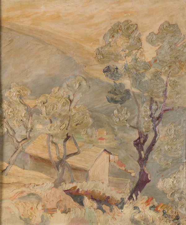 Cecilia Ravera Oneto (1928) Paesaggio ligure, 1957