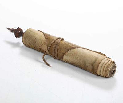 Ebraismo-rotolo Manoscritto e Decorato Meghilat Ester. Probabilmente Iraq, Fine Secolo XVIII- Ini...