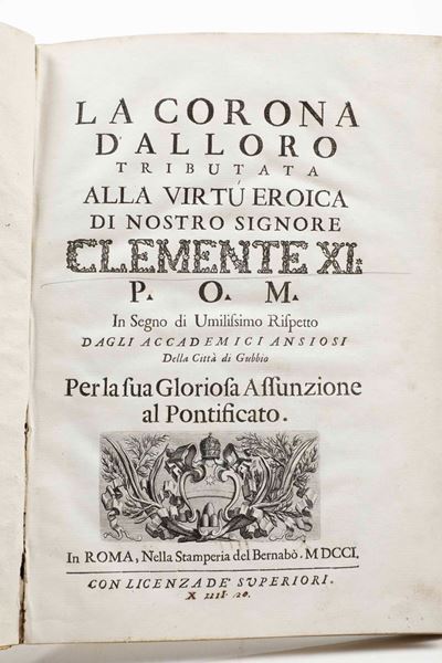 Confaloniere e Consoli della Città di Gubbio la Corona D’alloro Tributa alla Virtù Eroica di Nost...
