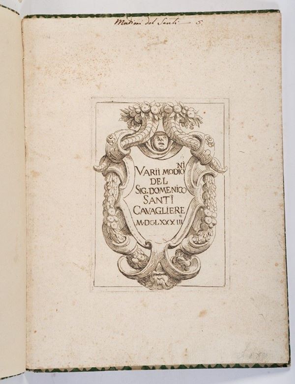 Vari modioni del Sig. Domenico Santi cavagliere, 1683