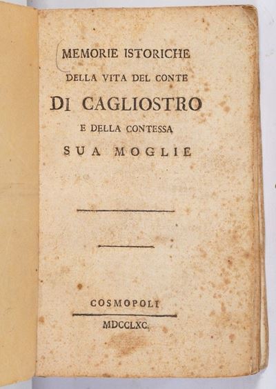 Cagliostro (giuseppe Balsamo